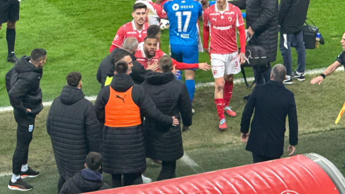 Altercație generală în Dinamo - Universitatea Craiova