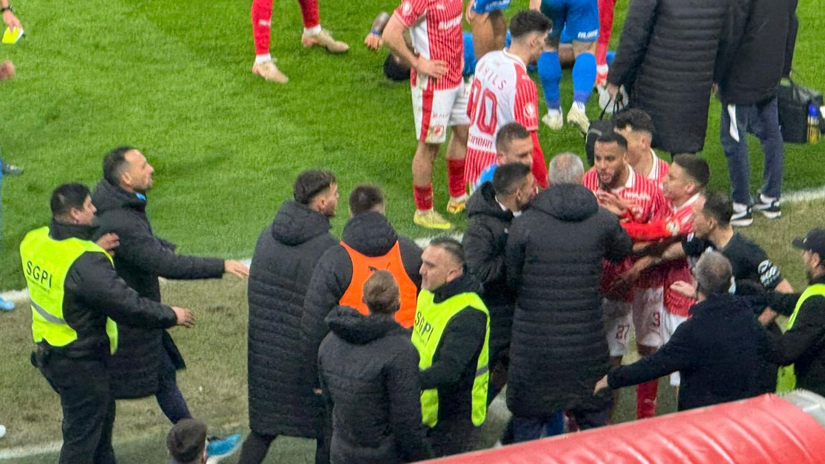 Altercație generală în Dinamo - Universitatea Craiova