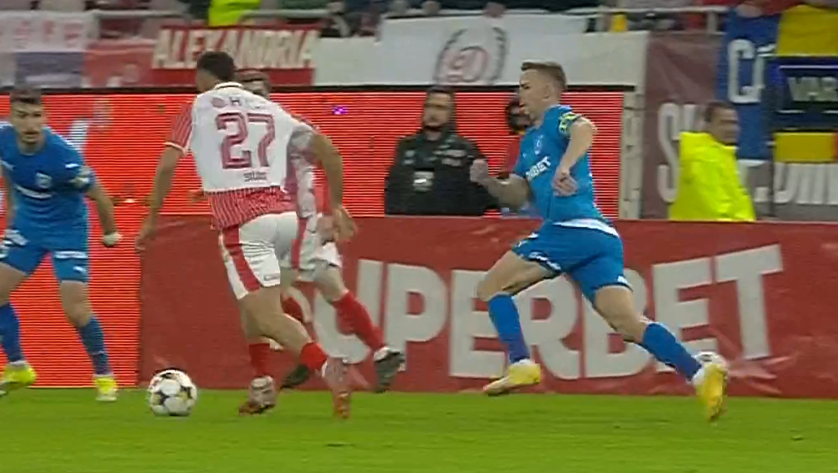 Nicușor Bancu, cartonaș roșu în Dinamo - Universitatea Craiova