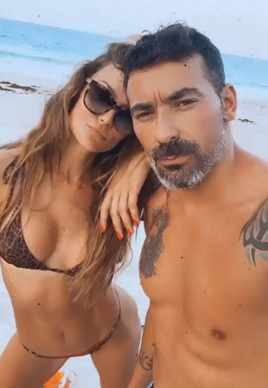 Lavezzi și Natalia, într-o poză postată pe InstaStory-ul fostului fotbalist