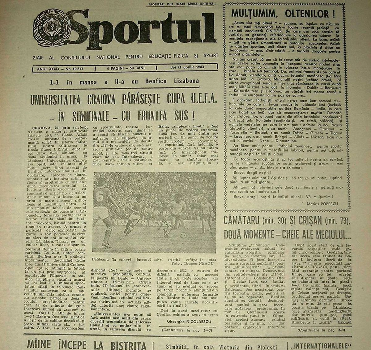 RETRO GSP. Ziua în care toată România a plâns pentru Craiova. „Vinovat e Mircea Lucescu, el i-a îndopat pe jucători cu stimulente!”