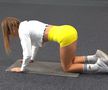 FOTO Kim French și extraordinarul ei șort galben :D Face cele mai sexy antrenamente pentru mușchii fesieri