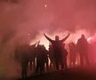 O parte dintre suporterii lui FC U au înjurat și gesticulat spre autocarul rivalei
