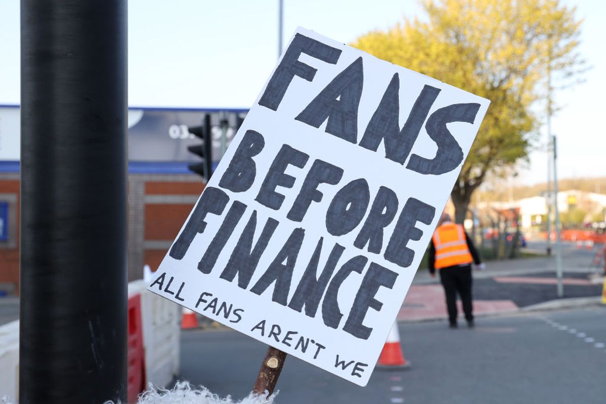 FOTO LEEDS - LIVERPOOL 19.04.2021 PROTEST SUPER LIGA