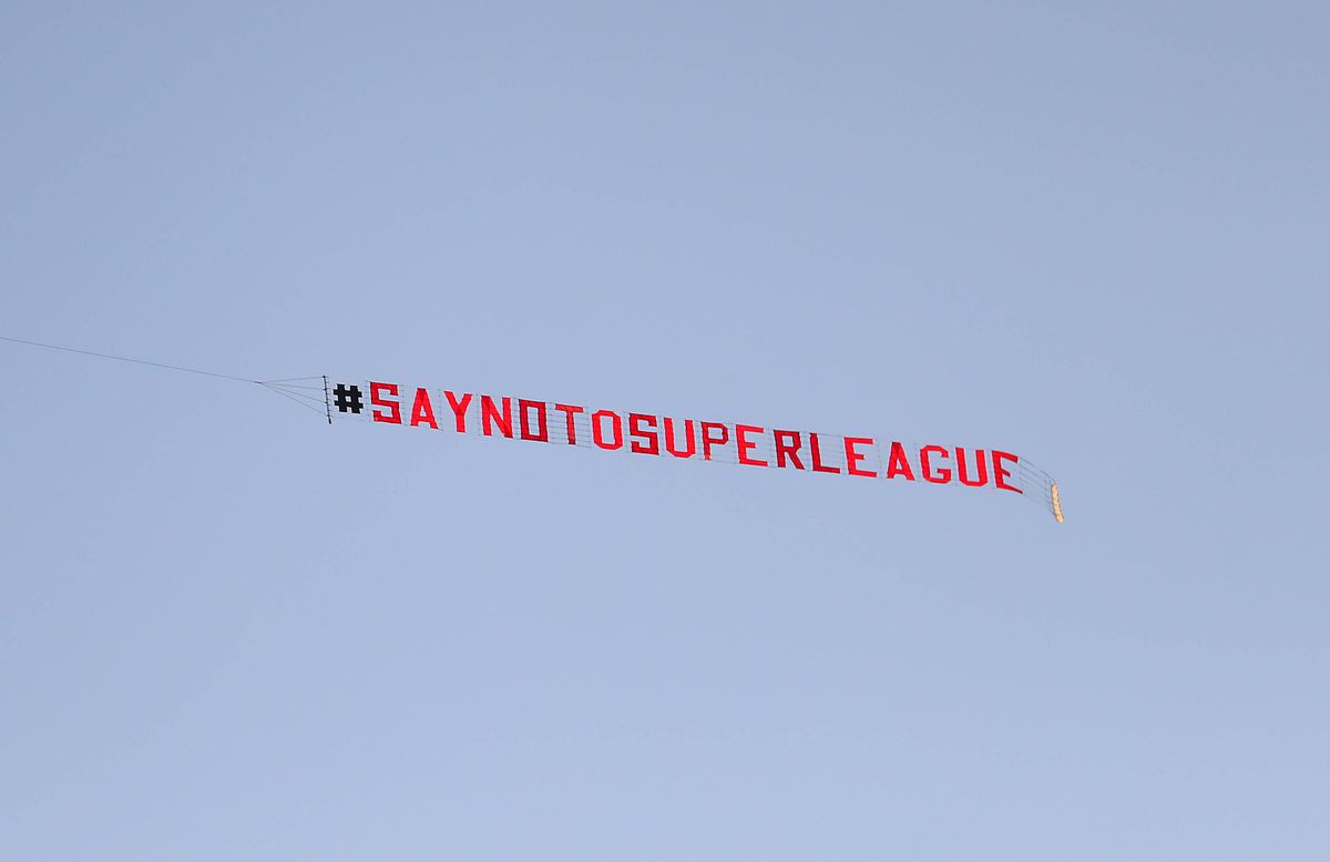 FOTO LEEDS - LIVERPOOL 19.04.2021 PROTEST SUPER LIGA