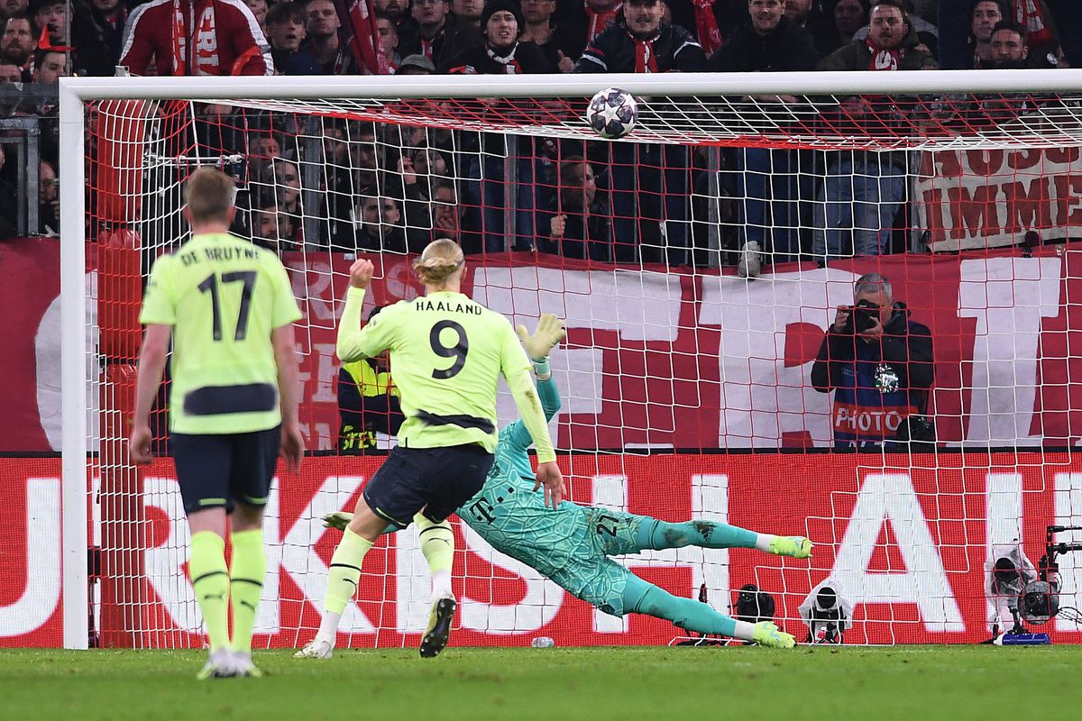 Erling Haaland, penalty ratat în Bayern - Manchester City