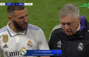 Au analizat imaginile » De de s-a înfuriat Benzema pe Ancelotti în Chelsea - Real Madrid