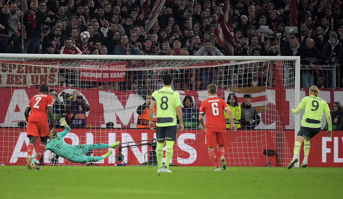 Erling Haaland, penalty ratat în Bayern - Manchester City