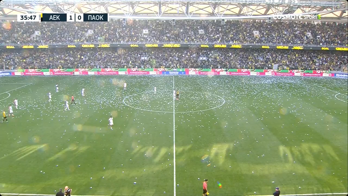 Capturi de la meciul AEK Atena - PAOK Salonic