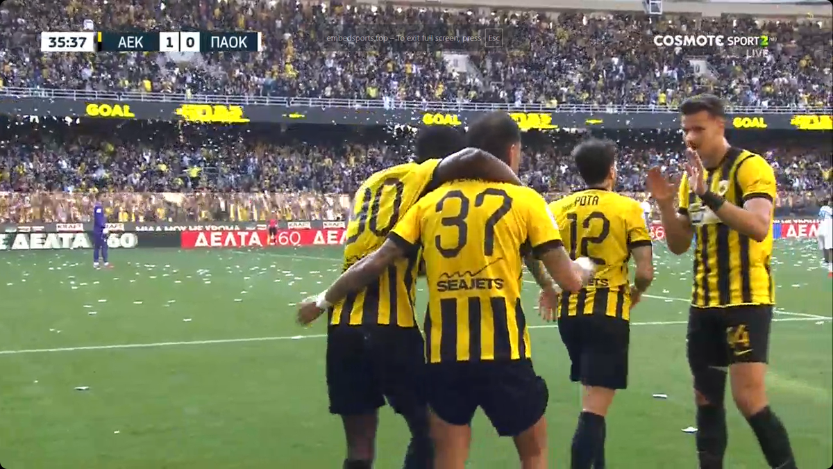 Capturi de la meciul AEK Atena - PAOK Salonic