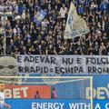 Mesaje afișate unul după altul de olteni, în meciul cu Rapid
