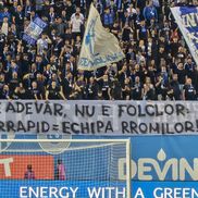 Mesaje afișate unul după altul de olteni, în meciul cu Rapid