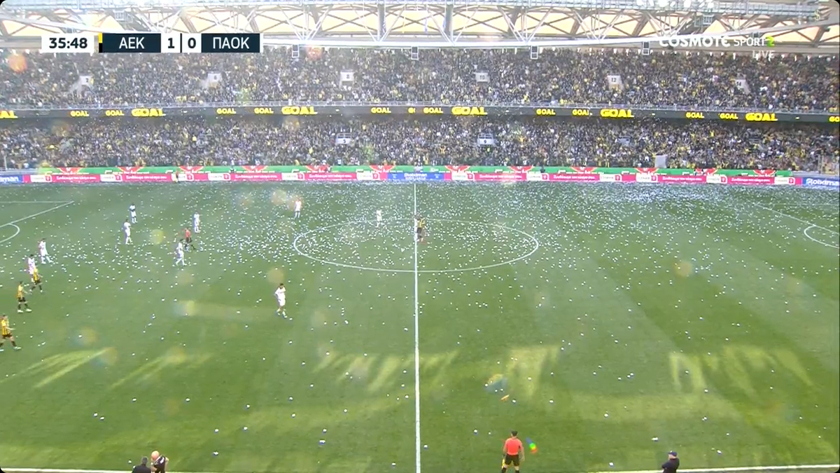 Capturi de la meciul AEK Atena - PAOK Salonic