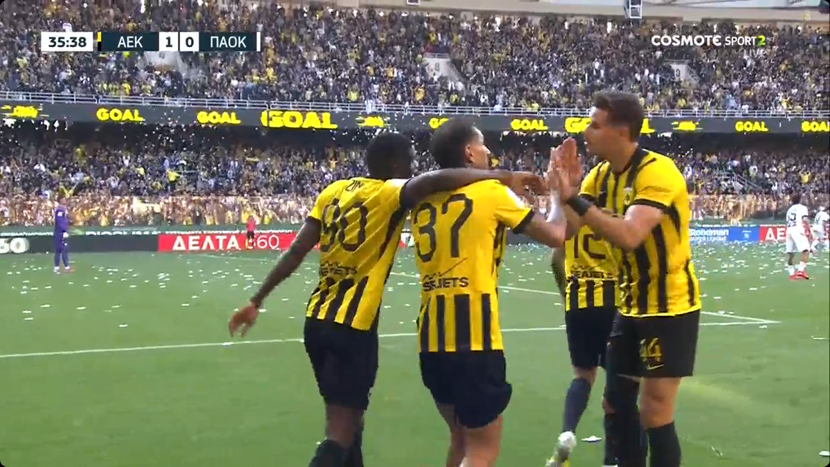 Capturi de la meciul AEK Atena - PAOK Salonic