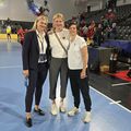 Carmen Amariei (centru) și Sandrine Mariot (dreapta)