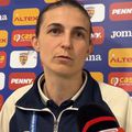 Iulia Mera, la finalul meciului Români - Cipru/ foto: Captură GSP