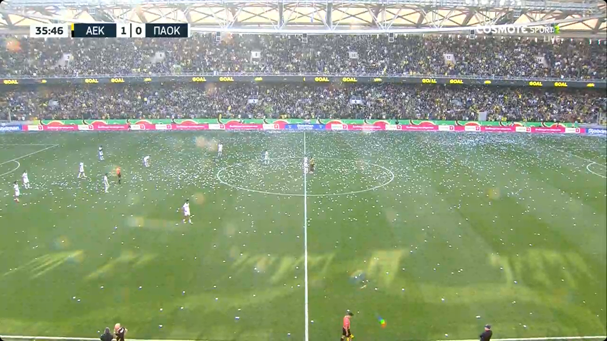 Capturi de la meciul AEK Atena - PAOK Salonic