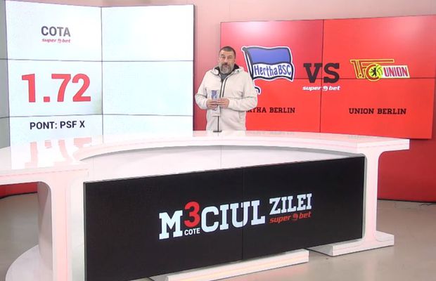 MECIUL ZILEI: 3 ponturi interesante pentru derby-ul de vineri, Hertha Berlin - Union Berlin