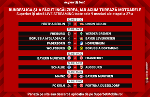 Nemții au început tare și promit o nouă etapă de foc în Bundesliga! Vezi ce poți paria la Superbet, meci cu meci!