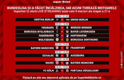 Nemții au început tare și promit o nouă etapă de foc în Bundesliga! Vezi ce poți paria la Superbet, meci cu meci!