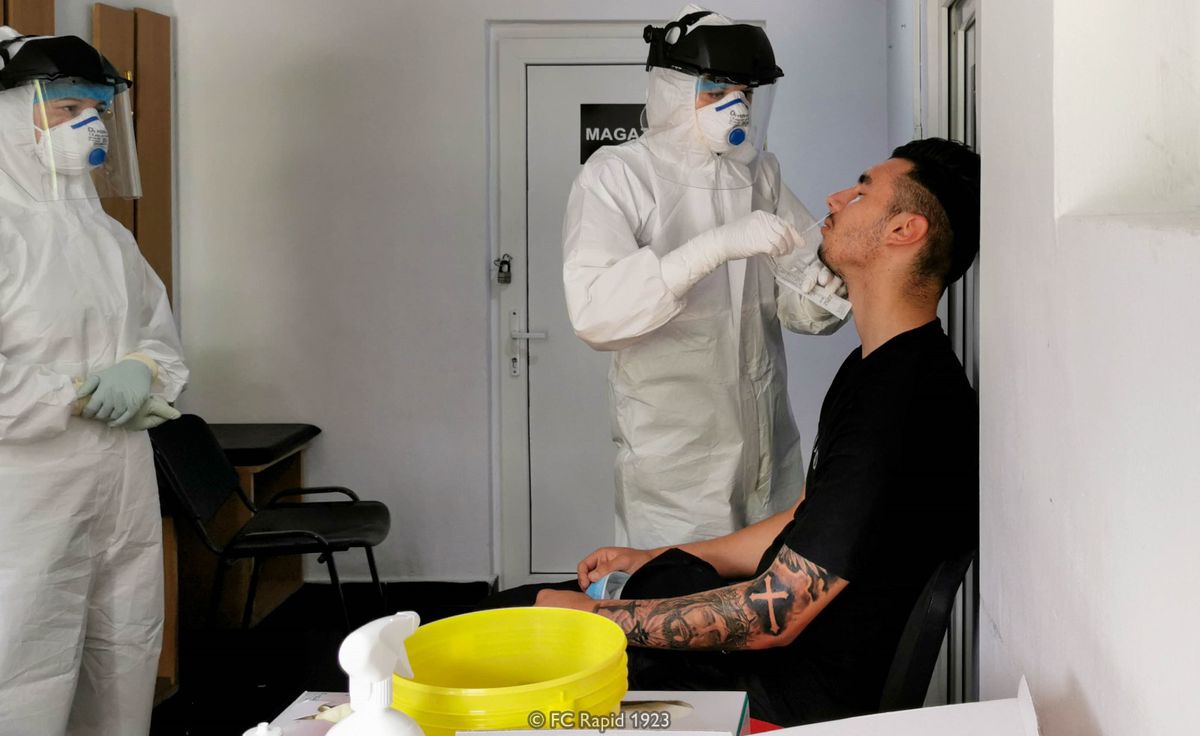 Rapid în ofsaid: jucătorii și staff-ul au încălcat protocoul MTS! Imaginea de la antrenamentul giuleștenilor