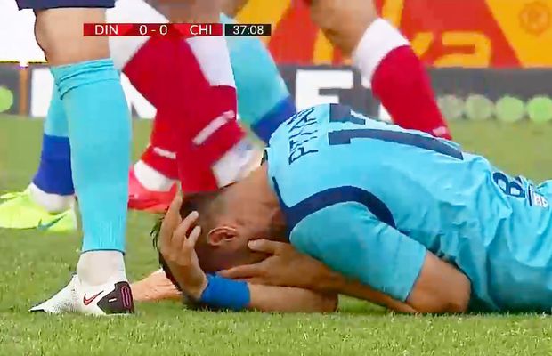Penalty clar neacordat în Dinamo - Chindia » Fundașul „câinilor” trebuia să vadă ROȘU direct