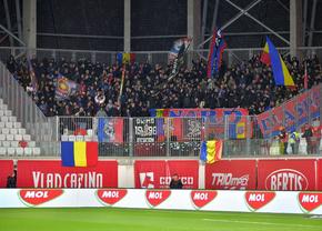 Invazie roș-albastră la Ovidiu! Aproape 300 de fani ai FCSB în stadion, peste 1500 în afara arenei