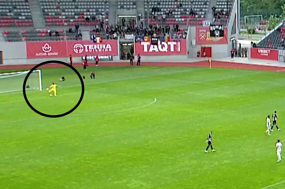 Assist al portarului în SuperLigă! Cum s-a transformat în pasă decisivă degajarea de pe 6 metri