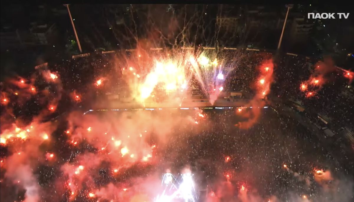 Ce performanță pentru Răzvan Lucescu! CAMPION cu PAOK pentru a doua oară » Haos pe gazon la final, au intrat scutierii!