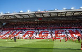 Un stadion pentru Jurgen Klopp! Fanii lui Liverpool, scenografie emoționantă, la despărțirea de antrenor. Germanul, în lacrimi