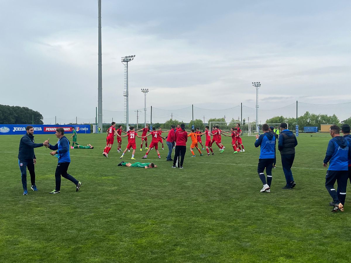 „Manita” la Buftea! FCSB a desființat-o pe CSA Steaua » Juniorii campioanei au făcut spectacol