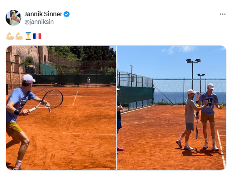 Jannik Sinner a revenit la antrenamente cu o săptămână înainte de Roland Garros