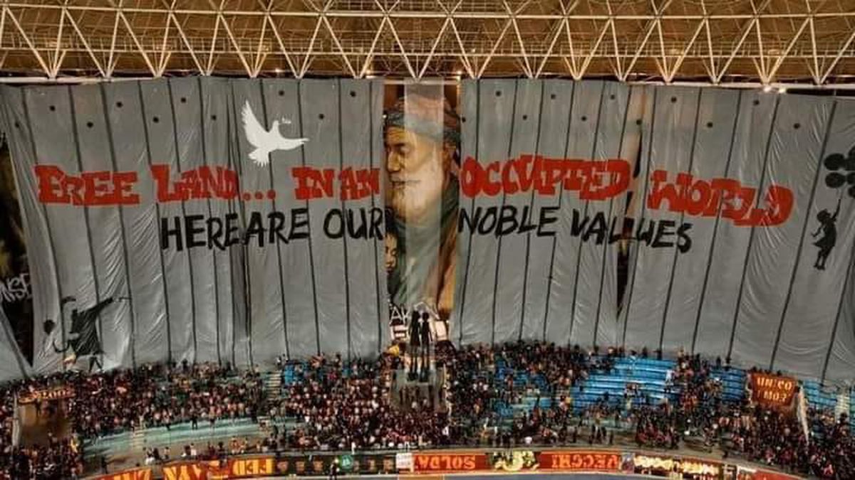 Scenografii pro Palestina la finala Ligii Campionilor Africii