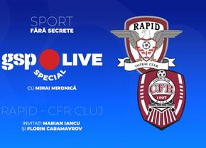 Rapid - CFR Cluj » Meciul de retragere al lui Cristi Săpunaru! Comentăm cu Marian Iancu și Florin Caramavrov, la GSP Live Special