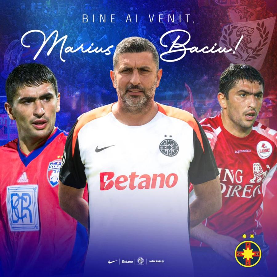 Marius Baciu a fost prezentat oficial la FCSB Marius Baciu, prezentat oficial la FCSB » Cum arată stafful fostei campioane