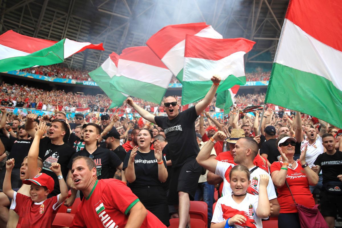 Suporteri Puskas Arena // Ungaria - Franța, grupe EURO 2020