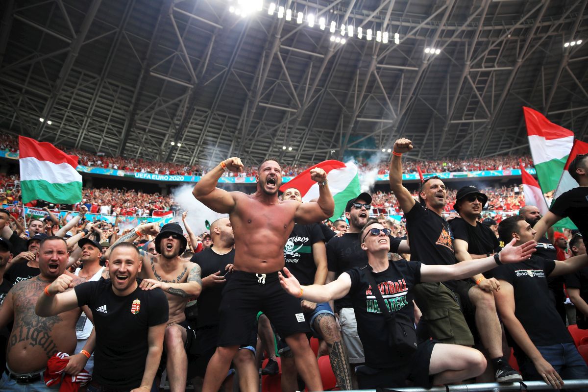 Suporteri Puskas Arena // Ungaria - Franța, grupe EURO 2020