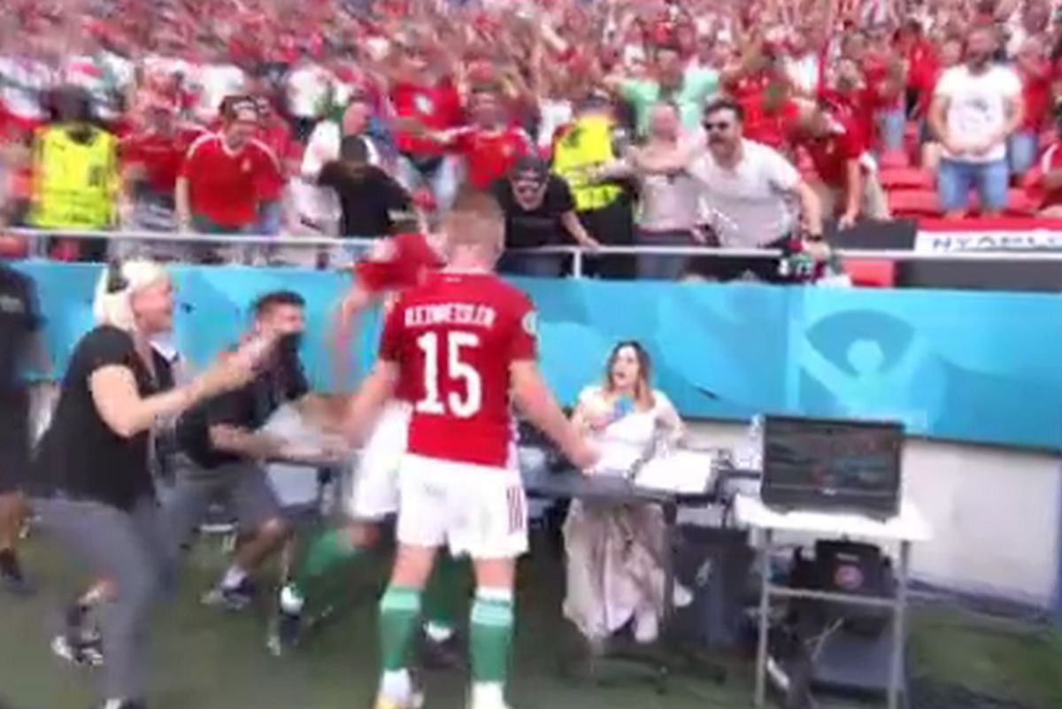 Vulcanul maghiar a erupt! Momente uluitoare după golul Ungariei » Jurnalistă luată cu fulgi cu tot! Imaginile zilei la EURO