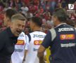 Edi Iordănescu sărbătorește al doilea gol al lui Mihăilă cu Elveția