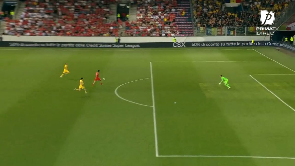 Șah-mat la România » Elveția a marcat după un contraatac de două pase: Nicolae Stanciu a ajuns ultimul apărător!