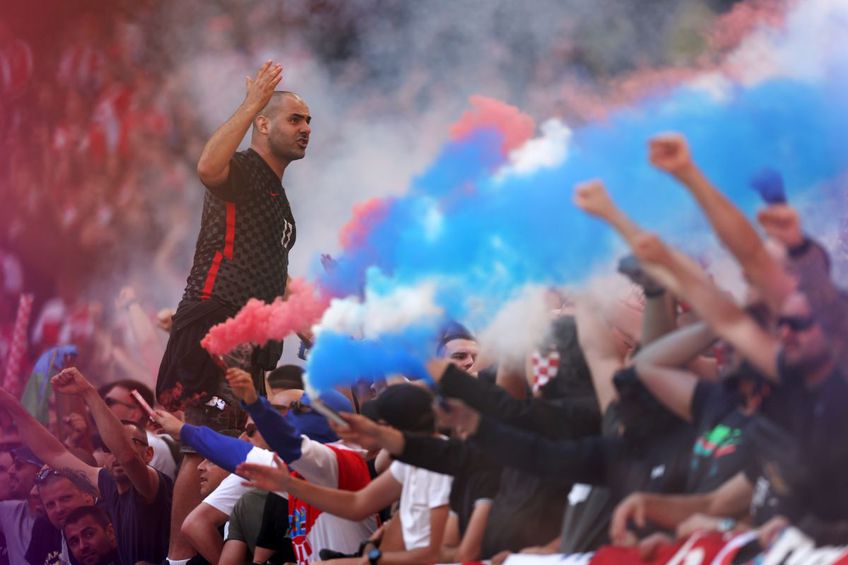 Fani croați la meciul cu Albania / Foto: Getty Images