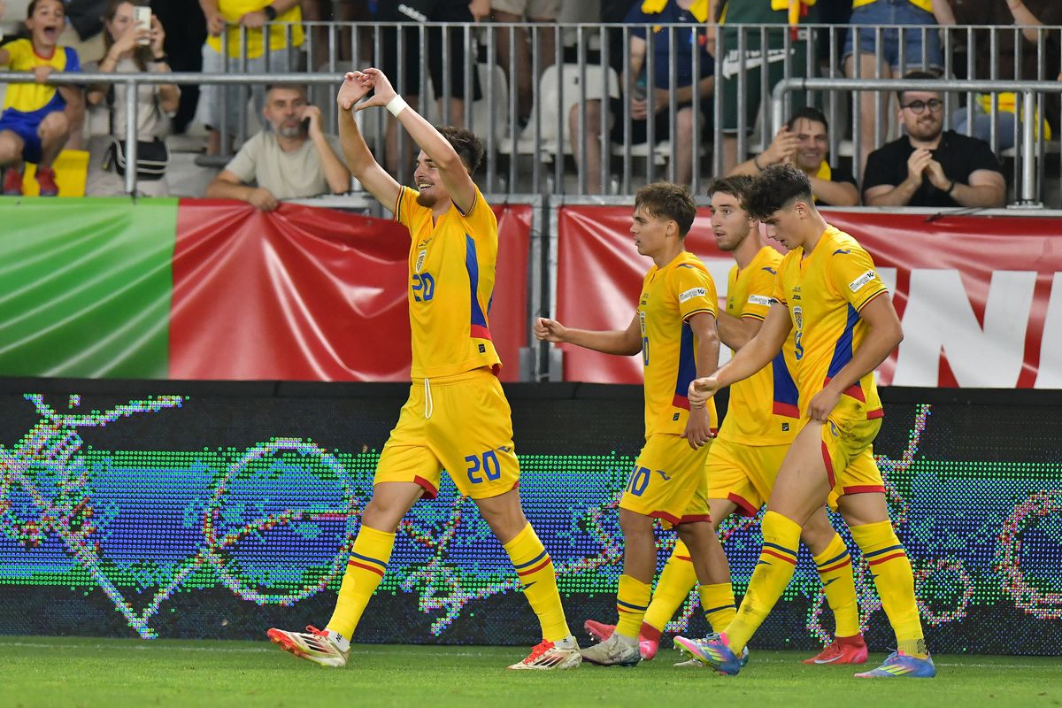 A înscris un gol superb și a celebrat ca Ronaldo! Cine este marcatorul golului României U19 în partida cu Danemarca U19