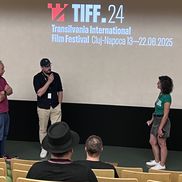 Christophe Hermans (stânga) și Boris Tilquin (dreapta), regizorii documentarului „Merckx”