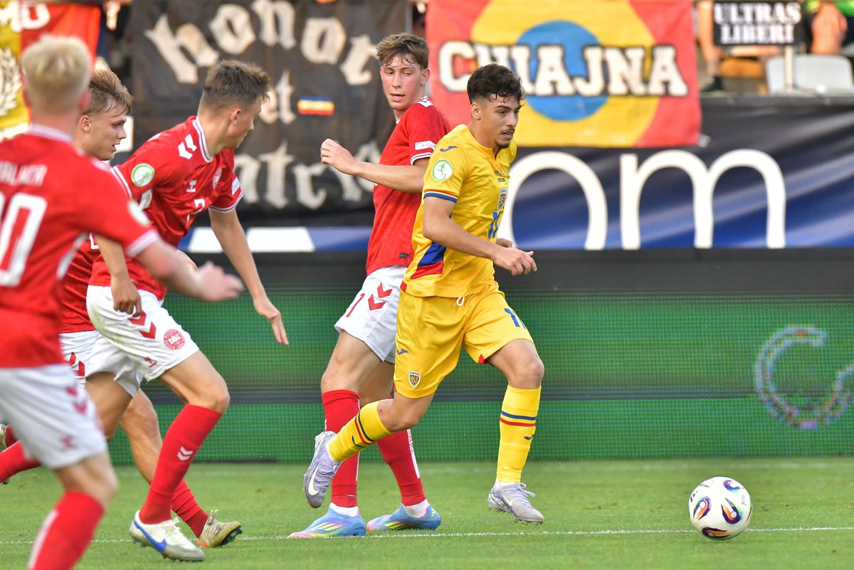 A înscris un gol superb și a celebrat ca Ronaldo! Cine este marcatorul golului României U19 în partida cu Danemarca U19