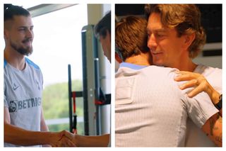 Radu Drăgușin, la prima interacțiune cu noul lui antrenor. Au filmat dialogul: „Cum merge?”