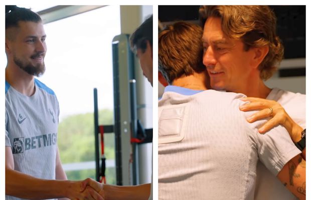 Radu Drăgușin, la prima interacțiune cu noul lui antrenor. Au filmat dialogul: „Cum merge?”