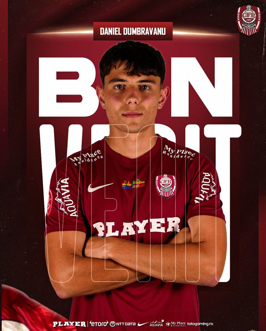 CFR Cluj l-a prezentat pe Daniel Dumbrăvanu CFR Cluj a adus un internațional » Ce cotă incredibilă are