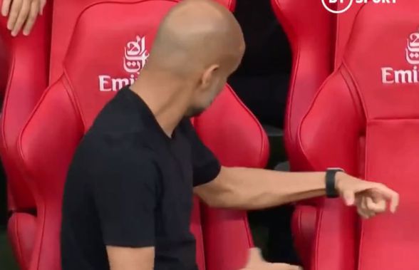 VIDEO Imagini virale cu Pep Guardiola » Cum a fost surprins în timpul meciului Arsenal - Manchester City