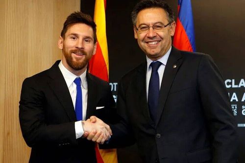 Josep Bartomeu, alături de Lionel Messi // Foto: Imago