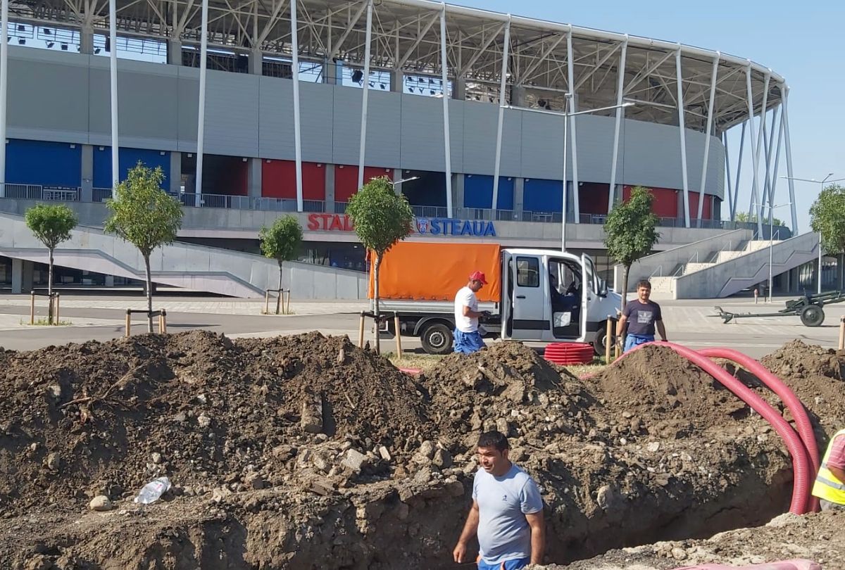 „Tranșee” în Ghencea! Imagini surprinse de reporterii GSP pe bulevardul de lângă stadionul disputat de FCSB și CSA Steaua